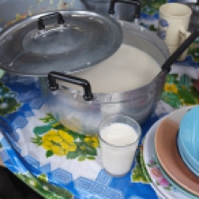 Handpressed soybean milk